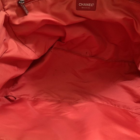 Chanel Red Travel Line Tote Bag - Picture 10 of 10